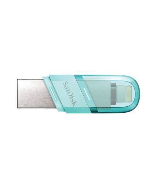 SanDisk iXpand Flash Drive Flip 128GB, Mint color resmi